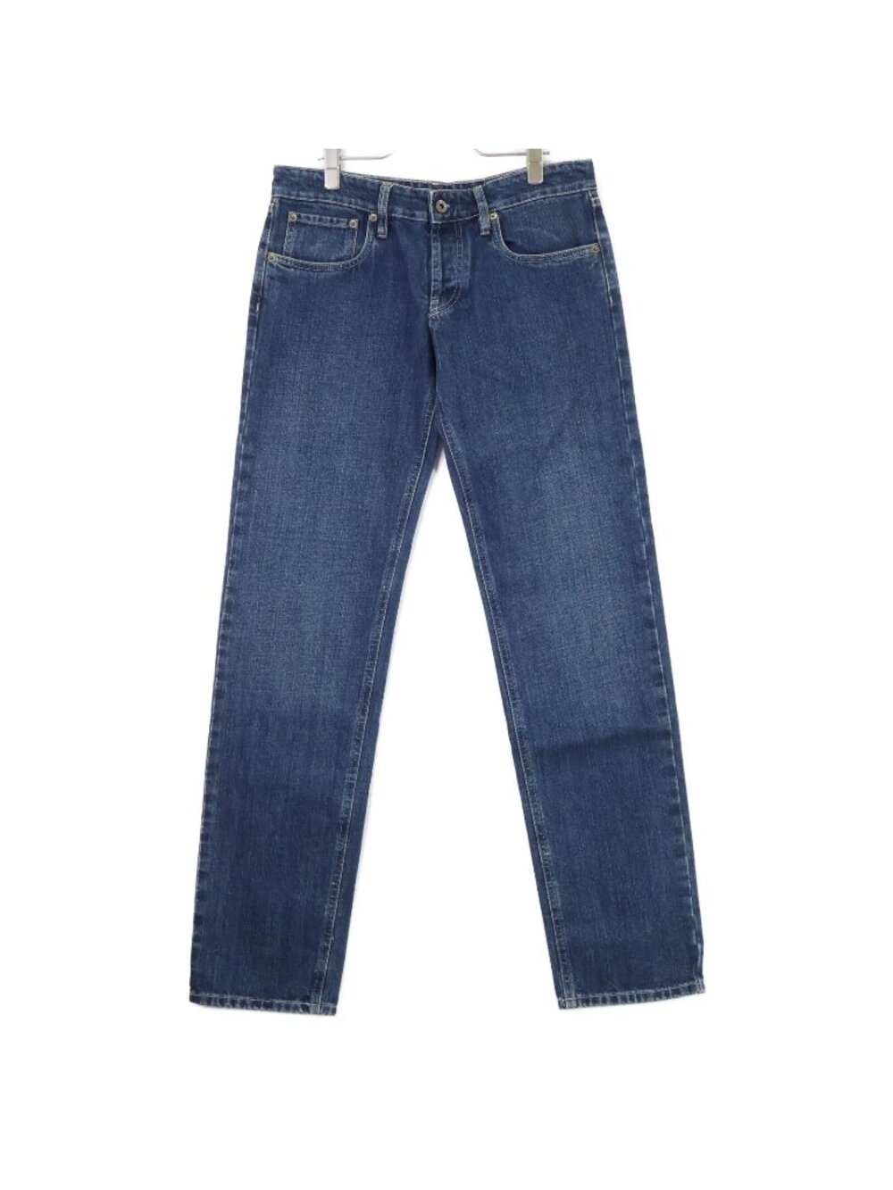 Miu Miu Mint Gwp 516 Back Pocket Logo Button Fly Denim Pants 26